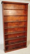 LARGE EARLY 20TH CENTURY OAK OPEN WINDOW BOOKCASE