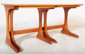 BRITISH MODERN DESIGN - MID CENTURY TEAK NEST OF TABLES