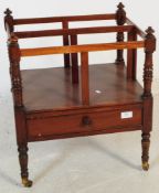 VICTORIAN WALNUT CANTERBURY MAGAZINE STAND