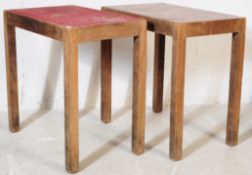 TWO EARLY 20TH CENTURY OAK SIDE / HALL OCCASIONAL TABLES