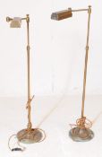 PAIR OF 20TH CENTURY BRASS STANDARD LAMPS