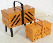 BRITISH MODERN DESIGN - TWO MID CENTURY SEWING BOXES