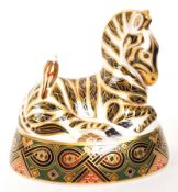 ROYAL CROWN DERBY - HARRODS ZEBRA PAPERWEIGHT