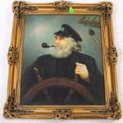 KIM BENSON - SEA CAPTAIN - 20TH CENTURY OIL ON CANVAS