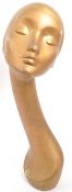 MID CENTURY FIBREGLASS SHOP DISPLAY GOLD MANNEQUIN HEAD