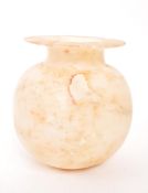 LATE 19TH CENTURY EGYPTIAN HANDMADE ALABASTER VASE