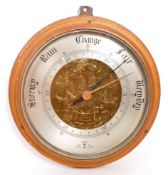 LATE 19TH CENTURY VICTORIAN WALL HANGING ANEROID BAROMETER