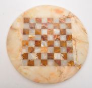 20TH CENTURY MARBLE CIRCULAR CHESS BOARD