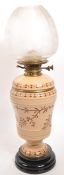 HINKS & SONS - VICTORIAN CERAMIC AESTHETICISM OIL LAMP