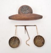 19TH CENTURY CHINESE TRAVEL SCALES WITHIN WOODEN CASE