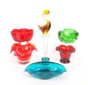 COLLECTION OF MID CENTURY STUDIO ART GLASS