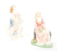 ROYAL DOULTON - SHAKESPEARE LADIES OPHELIA & TITANIA FIGURES