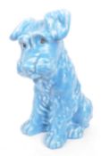 SYLVAC MANNER - VINTAGE 20TH CENTURY BLUE CERAMIC DOG FIGURE