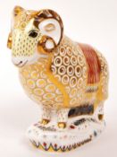 ROYAL CROWN DERBY - THE RAM OF COLCHIS LIMITED EDITION PAPERWEIGHT
