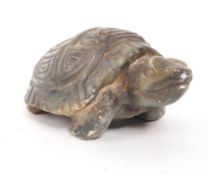 19TH CENTURY CHINESE SOAPSTONE CARVED TORTOISE FIGURE