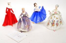 ROYAL DOULTON - FOUR PORCELAIN FIGURES INCL. WINTERS WALK