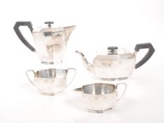VINERS OF SHEFFIELD - 20TH CENTURY ART DECO STYLE PART TEA SET