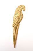 20TH CENTURY VINTAGE BRASS PARROT LETTER OPENER