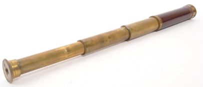 20TH CENTURY SMALL BRASS FOUR DRAW TELESCOPE / SPYGLASS