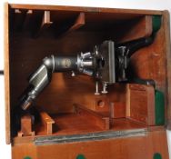 C. BAKER LONDON - CASED MICROSCOPE AND LIGHT