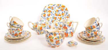 BARKER BROS - EARLY 20TH CENTURY NASTURTIUM TEA SERVICE