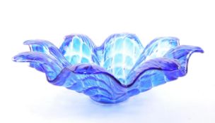 LARGE 20TH CENTURY STUDIO GLASS SPLASH CENTERPIECE BOWL