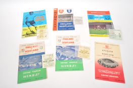 SIX 1950S-70S ENGLAND VS SCOTLAND FOOTBALL PROGRAMMES