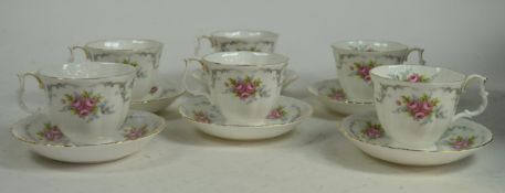 ROYAL ALBERT - COLLECTION OF TRANQUILITY TEACUPS & SAUCERS