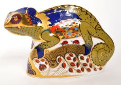 ROYAL CROWN DERBY - CHAMELEON PAPERWEIGHT BY JOHN ABLITT