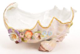 19TH CENTURY MEISSEN CERAMIC SHELL BOWL