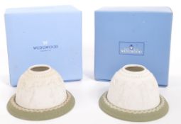 WEDGWOOD - TWO PORCELAIN JASPERWARE LITHOPHANES
