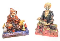 ROYAL DOULTON - TWO FIGURES - THE POTTER & MENDICANT