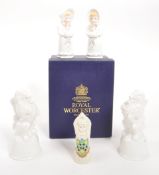 ROYAL WORCESTER - COLLECTION OF PORCELAIN CANDLE SNUFFERS