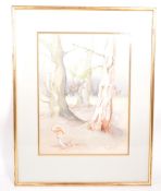 GERALDINE SIGGS - BEECH & PINE WATERCOLOUR PAINTING