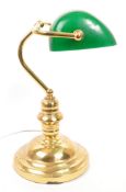 MID CENTURY VINTAGE GREEN BANKERS LAMP