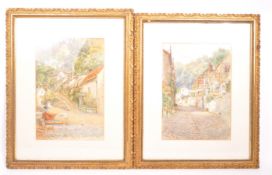 FRITZ ALTHAUS - EARLY 20TH CENTURY TWO WATERCOLOURS