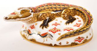 ROYAL CROWN DERBY - CROCODILE SIGNATURE EDITION PAPERWEIGHT