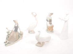 NAO FOR LLADRO / ROYAL DOULTON - COLLECTION OF FIVE FIGURES
