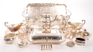 LARGE COLLECTION OF SILVER PLATE TABLEWARE