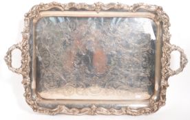 EARLY 20TH CENTURY SILVER PLATED SERVING TRAY