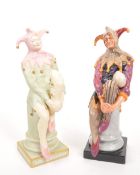 ROYAL DOULTON - TWO PORCELAIN JESTER FIGURES