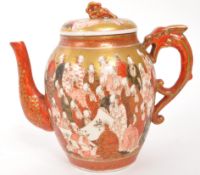 EARLY 20TH CENTURY SATSUMA PORCELAIN JAPANESE TEAPOT