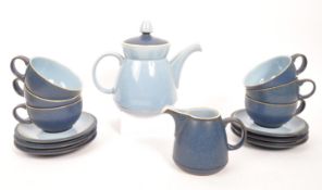 DENBY - 20TH CENTURY RETRO BLUE TEA SERVICE