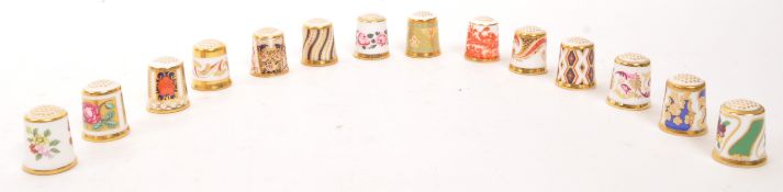 ROYAL CROWN DERBY - COLLECTION OF BONE CHINA THIMBLES