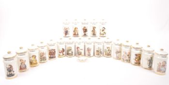H J HUMMEL - COLLECTION OF TWENTY ONE SPICE POTS