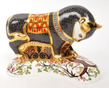 ROYAL CROWN DERBY - GRECIAN BULL LIMITED EDITION PAPERWEIGHT