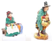 ROYAL DOULTON - TWO FIGURES - MASK SELLER & SILKS AND RIBBONS