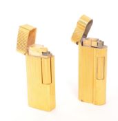 DUNHILL / SAFFA - TWO MID CENTURY GOLD PLATED LIGHTERS