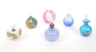 MDINA / ISLE OF WIGHT - COLLECTION OF SIX GLASS PAPERWEIGHTS