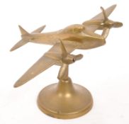 WWII BRASS TRENCH ART MODEL SPITFIRE PLANE